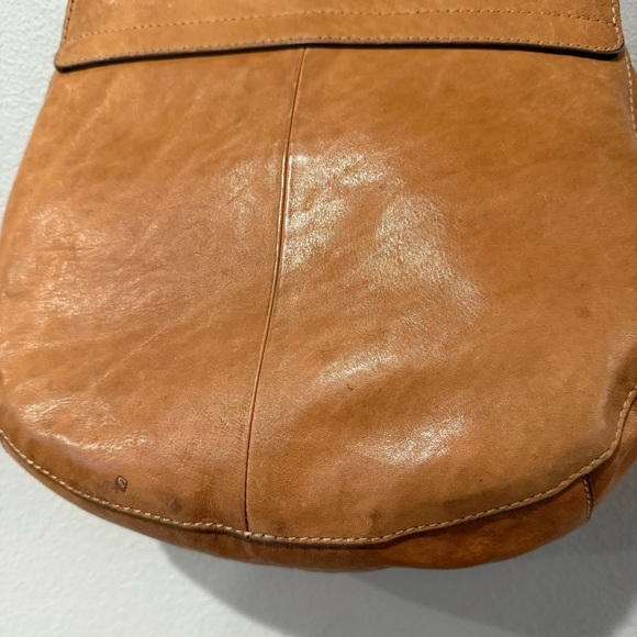 FRYE Lucy Leather Crossbody Saddle Bag Purse Brown - Picture 8 of 10